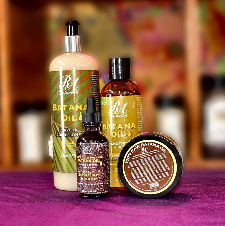 Batana oil hair care on the Peace of Mine shelf